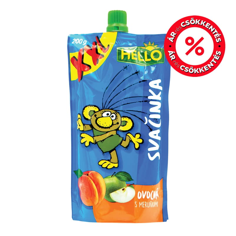 Hello XXL Gyümölcspüré alma-sárgabarack tasakos