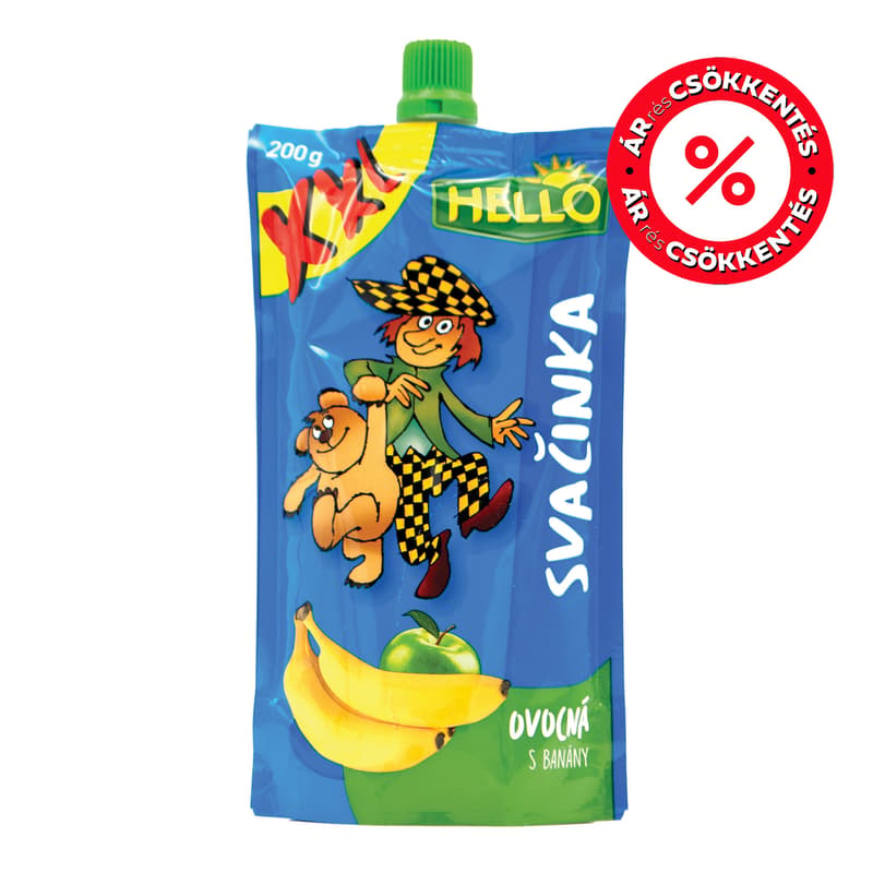 Hello XXL Gyümölcspüré alma-banán tasakos