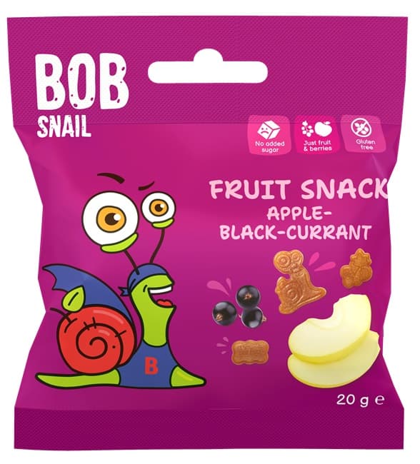 FRUIT SNACK "APPLE-BLACK CURRANT" ВОB SNAIL  20 G