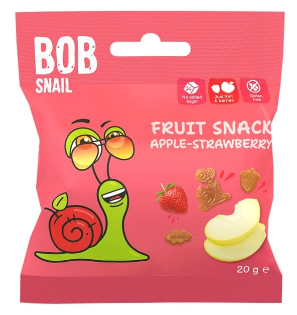 FRUIT SNACK "APPLE-STRAWBERRY" ВОB SNAIL 20 G