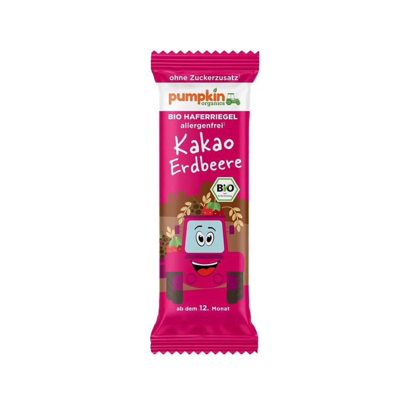 Pumpkin Organics Bio Oat Bar with Cocoa & Strawberry 12 m+