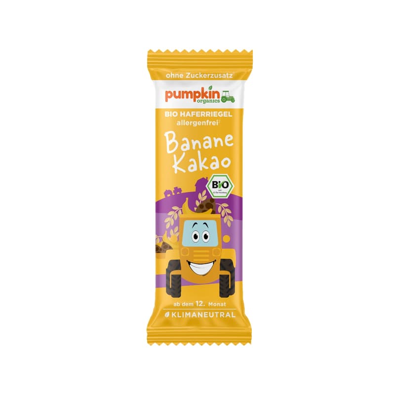 Pumpkin Organics Bio Oat Bar with Banana & Cocoa 12 m+