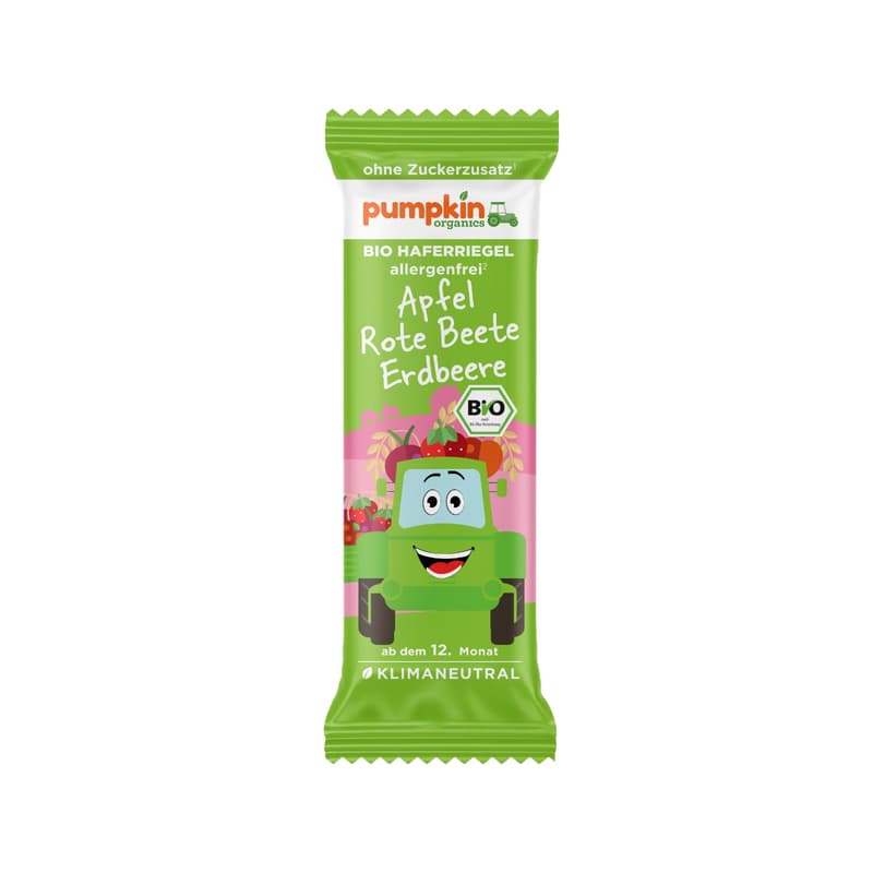 Pumpkin Organics Bio Oat bar with appel, beetroot, strawberry 12 m+