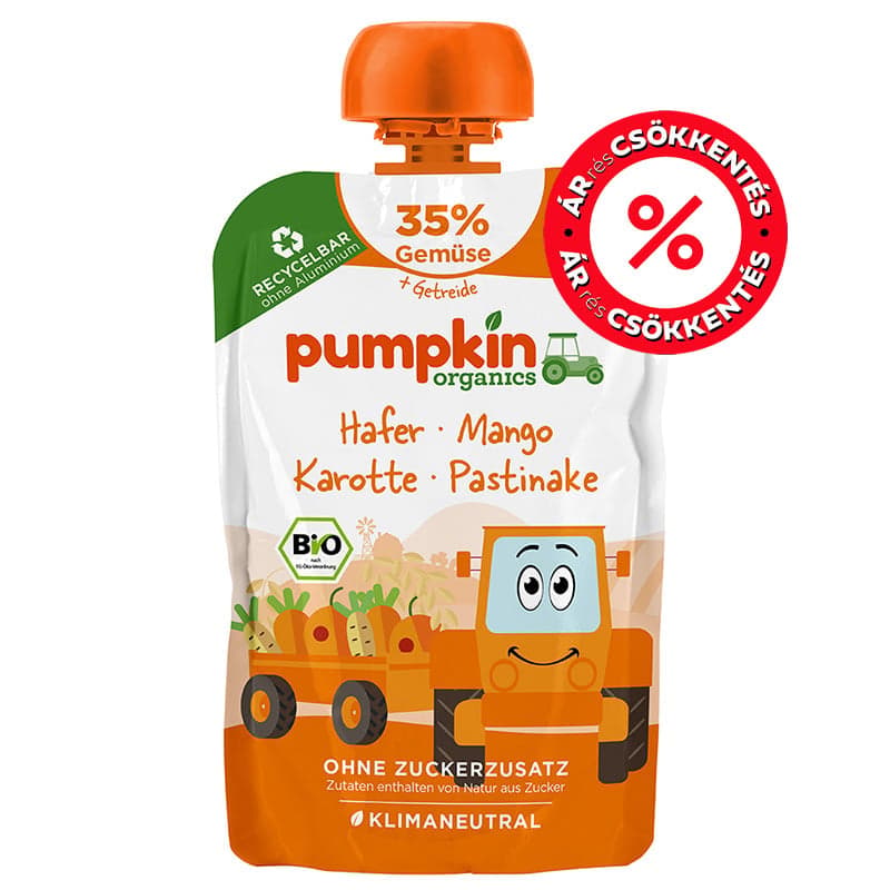 Pumpkin Organics Bio Vegetable Puree Mango, Carrot, Parsnip, Oats 6m+