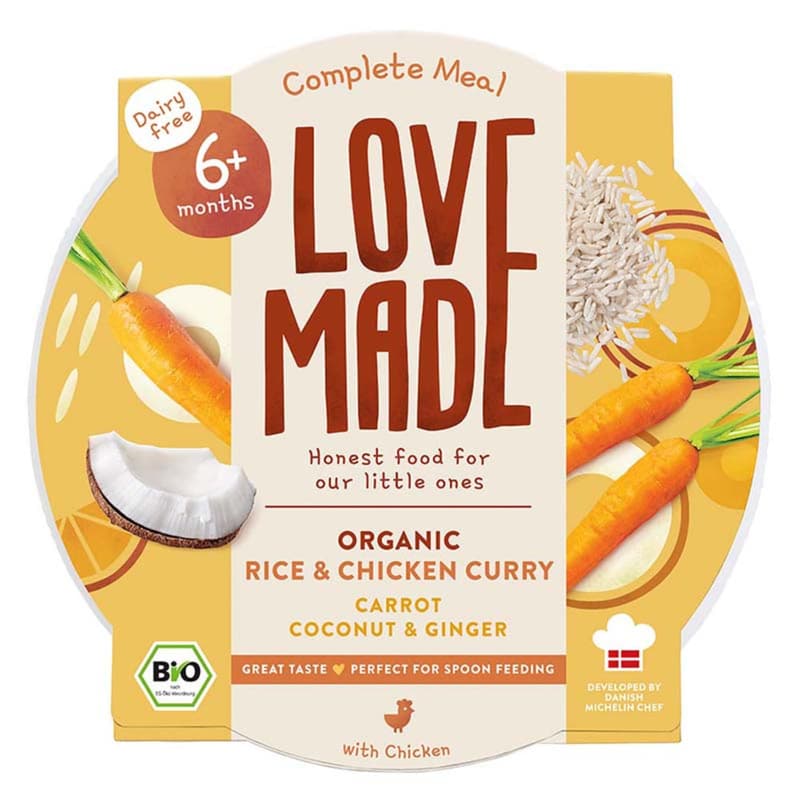 Lovemade Organic Rice & Chicken Curry 6 m+