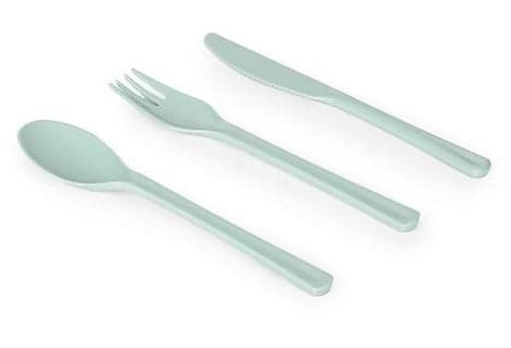 Plastic Forte 3 db-os Műanyag evőeszköz szett tartóban