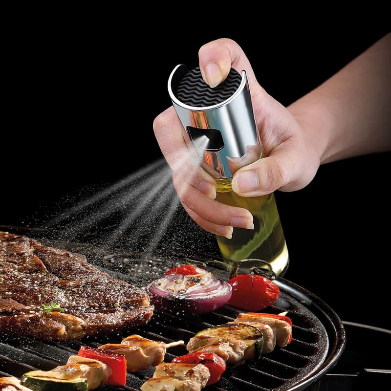 Oil and vinegar sprayer - stainless steel, glass - 100 ml