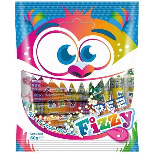 PEZ Fizzy 60g in bag 10x6g rolls 1/12