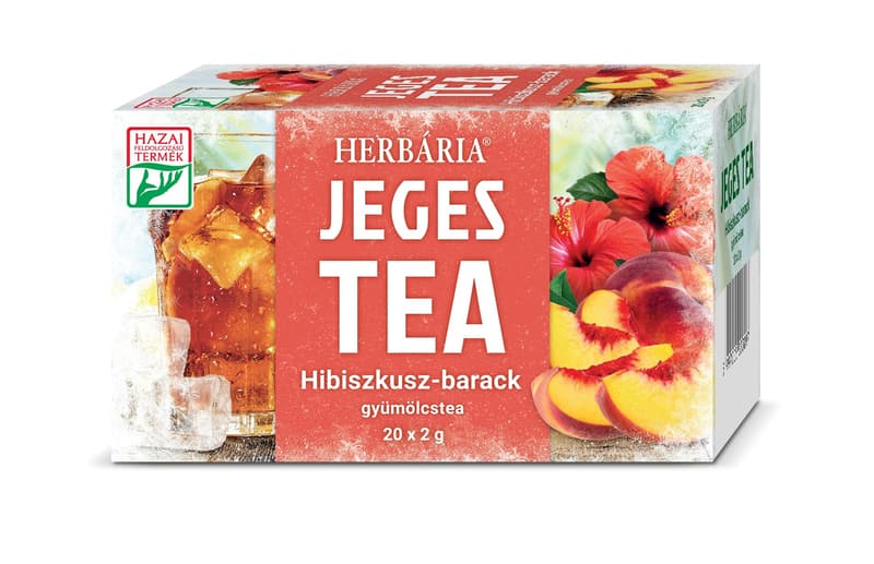 Herbária jeges tea Hibiszkusz-barack gyümölcstea