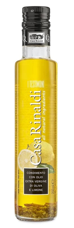 Flavoured extra virgin olive oil with lemon