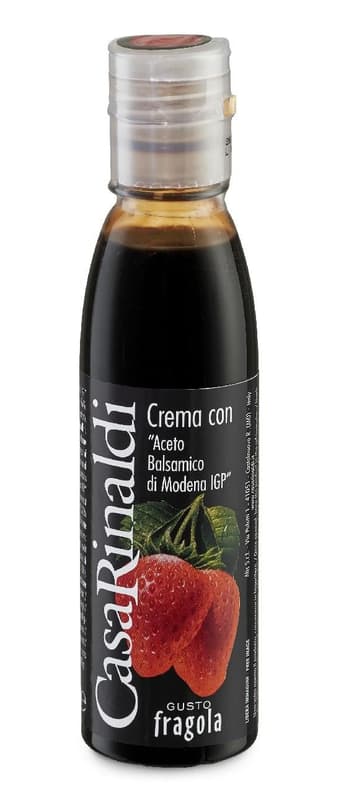 Cream with “Aceto Balsamico di Modena IGP” strawberry flavoured
strawberry flavored balsamic vinegar of Modena cream