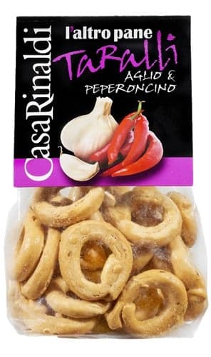 Baked product with garlic and chilli pepper