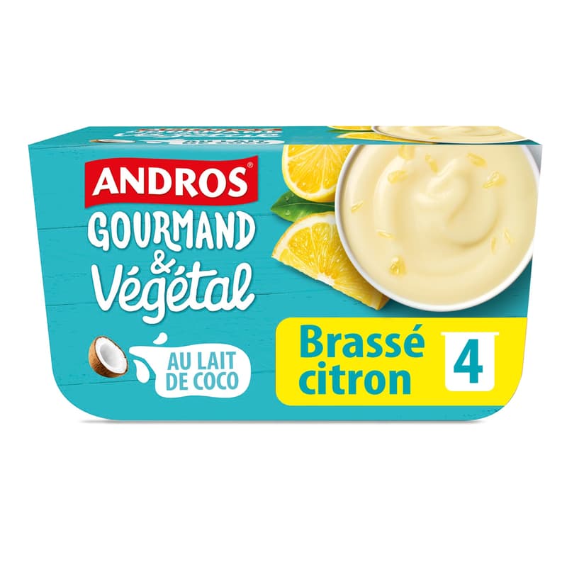 Andros Gourmandt & Végétal Lemon Vegangurt (4x100g)
