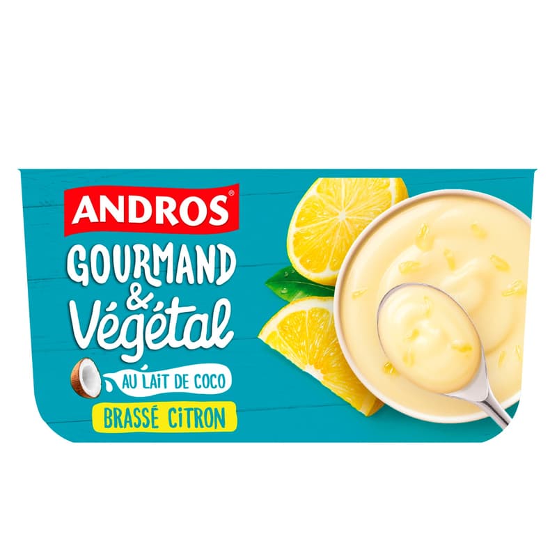 Andros Gourmandt & Végétal Lemon Vegangurt (4x100g)
