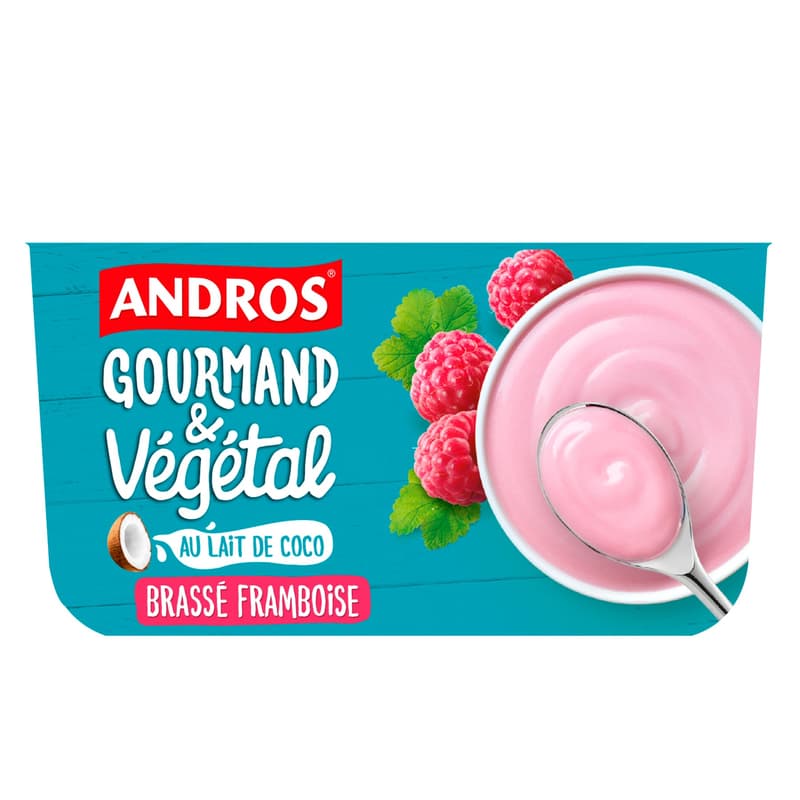 Andros Gourmandt & Végétal Raspberry Vegangurt (4x100g)