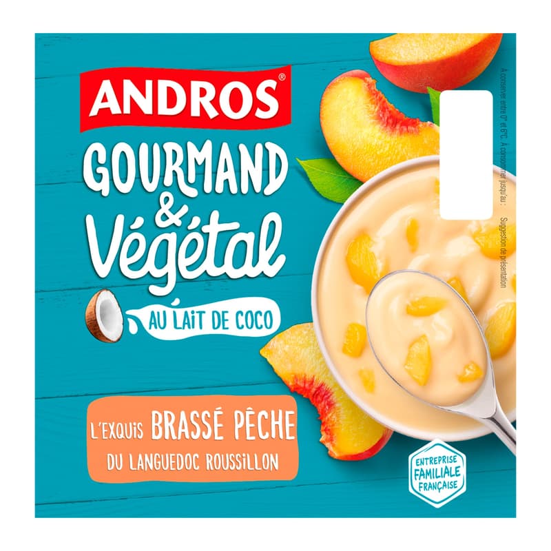Andros Gourmandt & Végétal Apricot Vegangurt (4x100g)