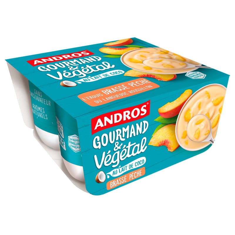 Andros Gourmandt & Végétal Apricot Vegangurt (4x100g)