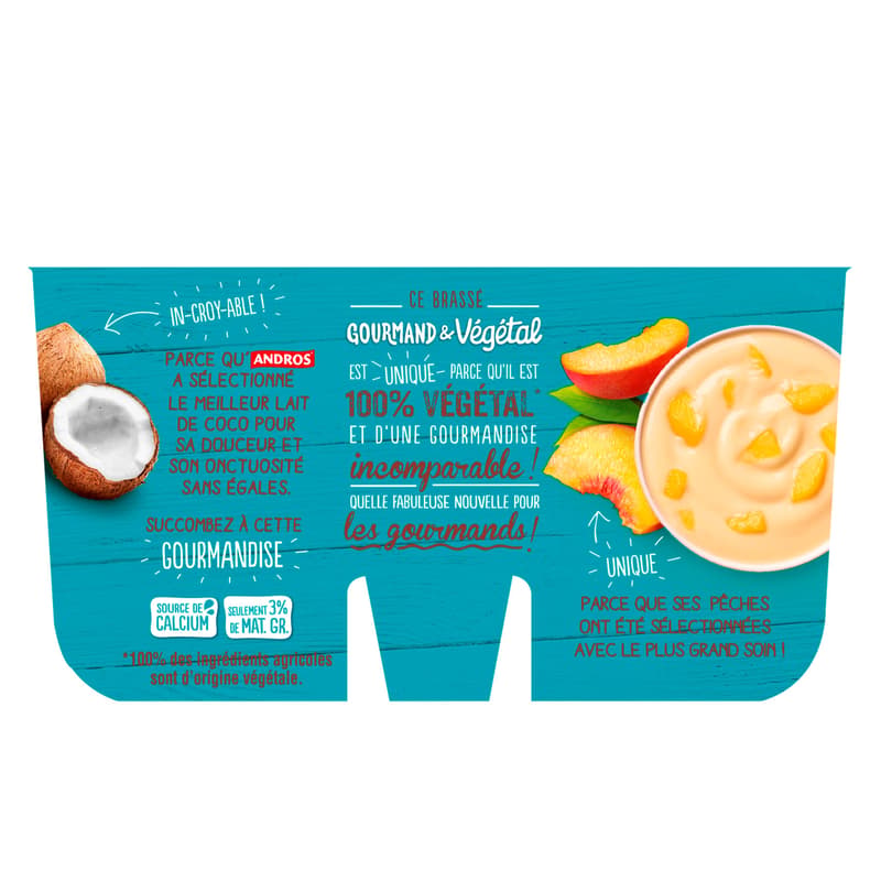 Andros Gourmandt & Végétal Apricot Vegangurt (4x100g)