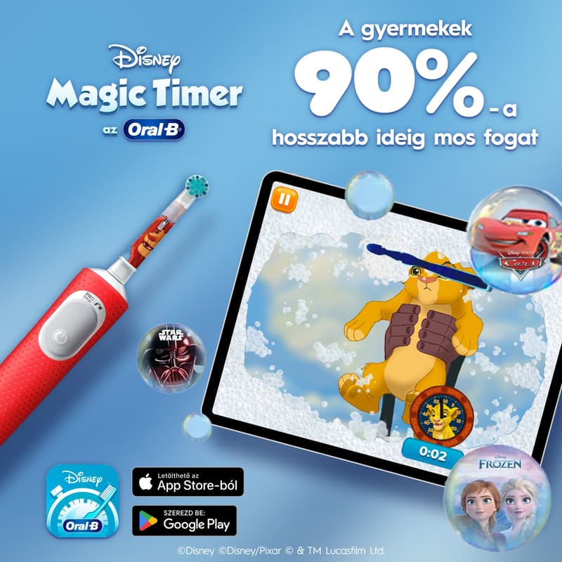Oral-B Pro Kids Elektromos Fogkefe, Oroszlánkirály, Utazótokkal