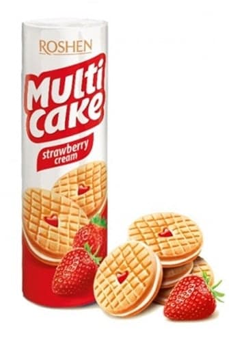 Multicake Eper ízű krémmel töltött keksz