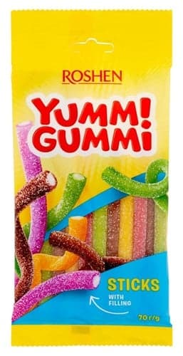 Yummi Gummi Sour Sticks savanyú gumicukorka