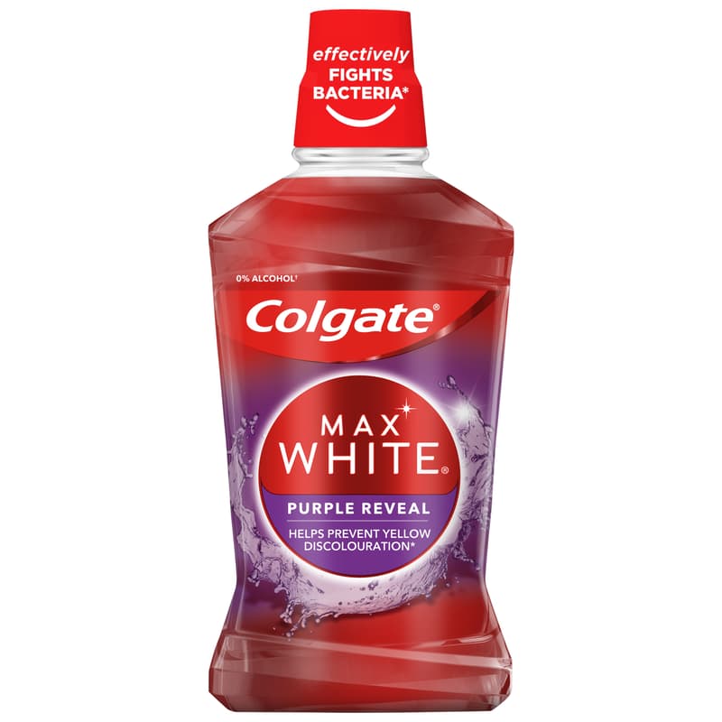 Colgate Max White Purple mouthwash