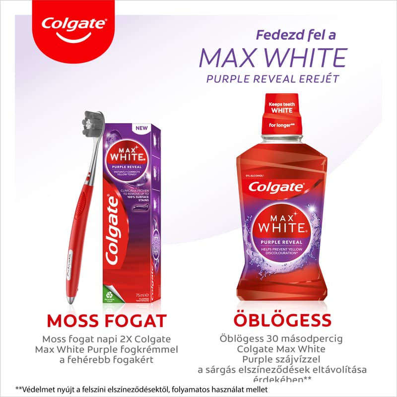 Colgate Max White Purple mouthwash