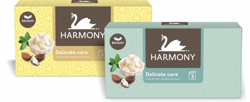 FACIAL TISSUE HARMONY DELICATE CARE SHEA BUTTER BALSAM 1x80, 3PLY