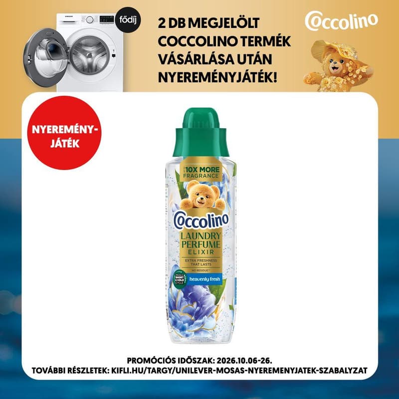 Coccolino Heavenly Fresh illatfokozó mosóparfüm, 460 ml