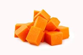 Pumpkin cubes vacuum
