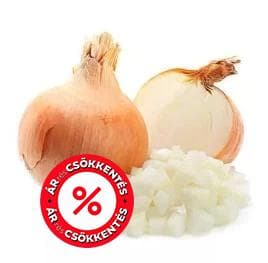 Vöröshagyma kocka vákuumcsomagolt