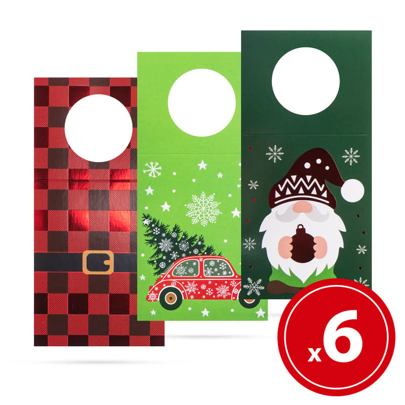 Christmas drink bottle card - 6 pcs / pack
