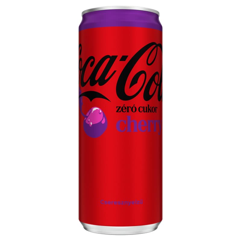 Coca-Cola Zero Cherry Cola-Flavored, Energy-Free, Carbonated Soft Drink with Sweeteners 300 ml