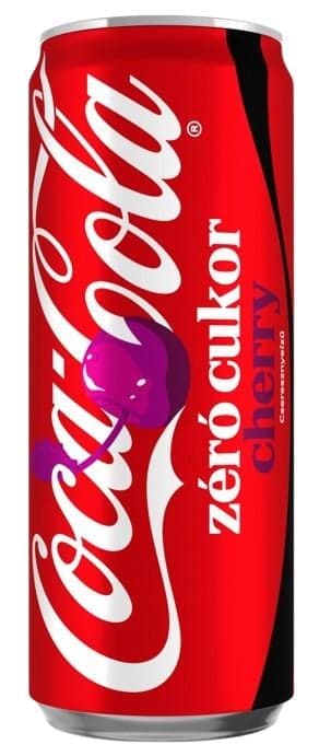 Coca-Cola Zero Cherry Cola-Flavored, Energy-Free, Carbonated Soft Drink with Sweeteners 300 ml