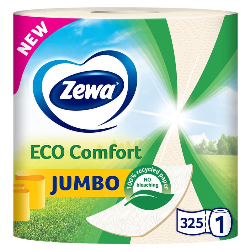 Zewa Jumbo Eco Comfort 2ply household tissue 1 roll 325 sheet