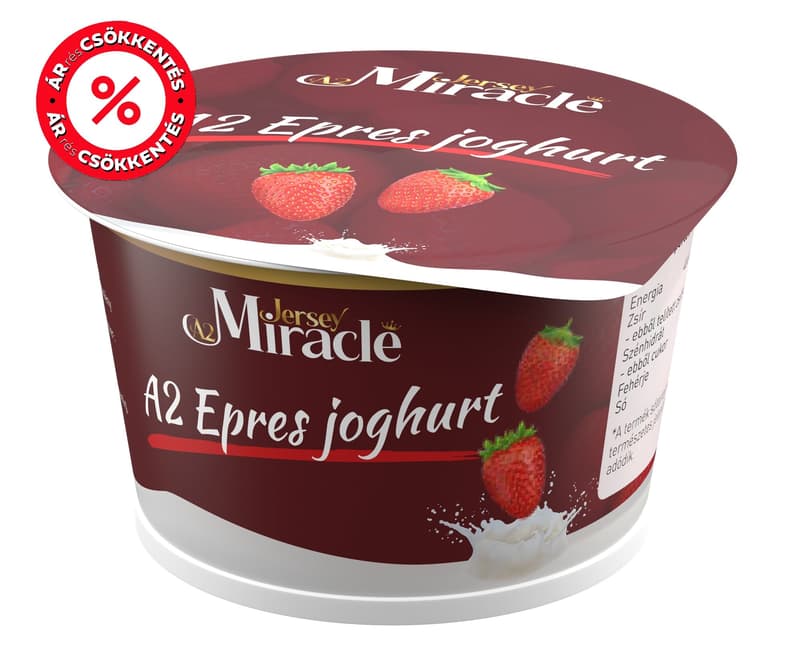 Jersey Miracle A2 gyümölcsjoghurt epres
