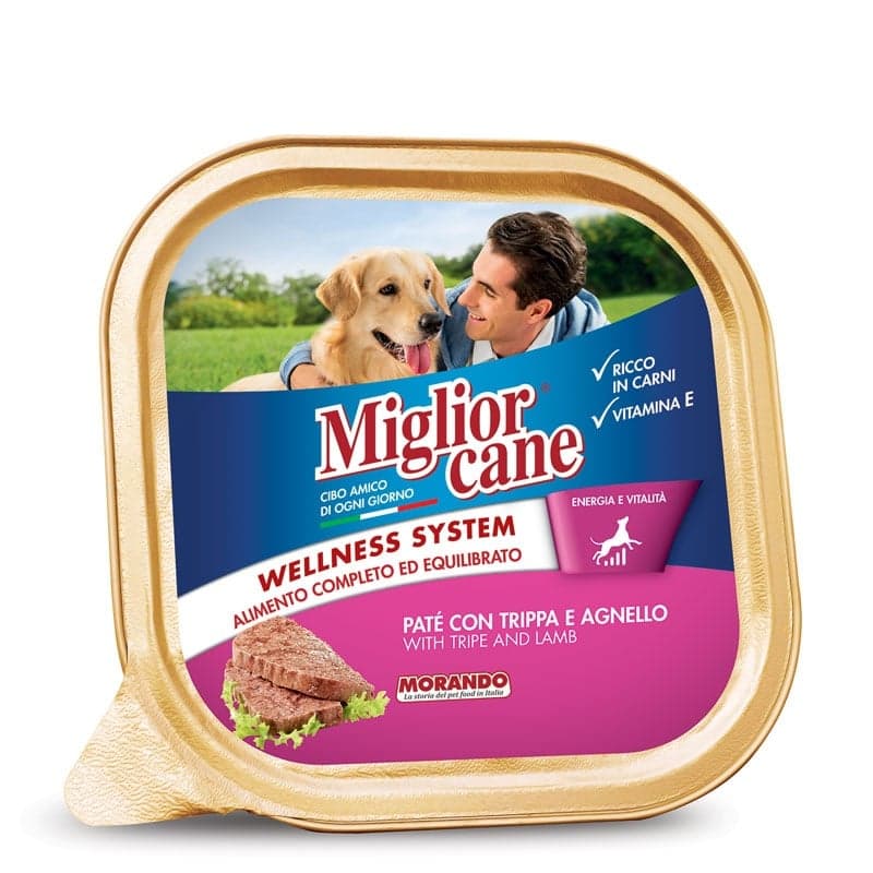 Miglior Cane dog food with tripe and lamb alutray 300g