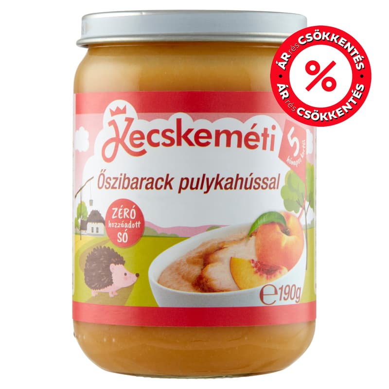 Kecskeméti Peaches with turkey, from 5 months