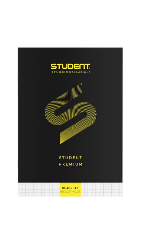 Ico Student Prémium (Fekete) Füzet Kockás 32 Lap A/4