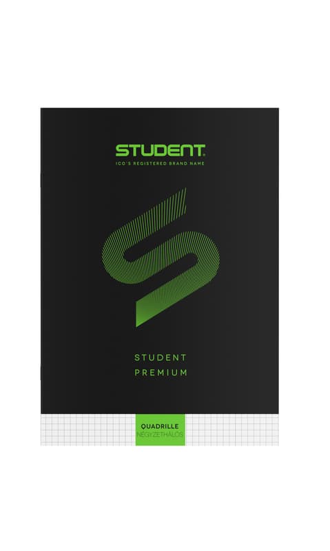 Ico Student Prémium (Fekete) Füzet Kockás 32 Lap A/4