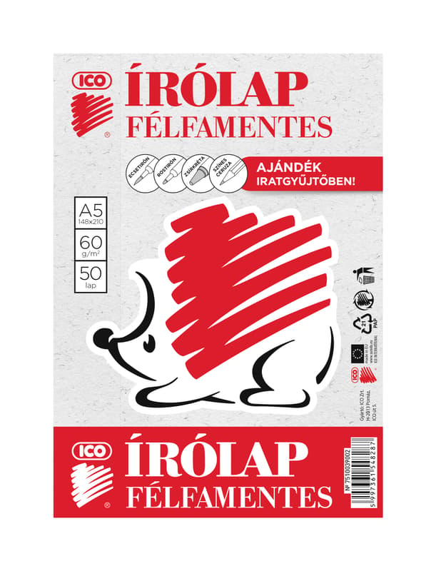 Ico Süni Írólap Félfamentes 50 Lap A/5