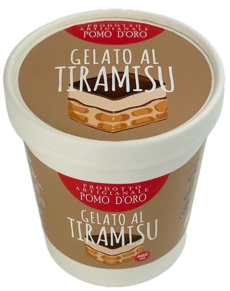 Pomo D'oro Gelato al tiramisu - Prodotto artigianale - Pomo D'Oro - házi készítésű tiramisu jégkrém