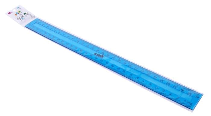 Ruler, plastic, unbrokeable, 30 cm, COOL BY VICTORIA, blue