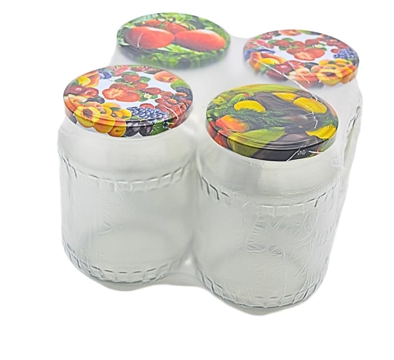 Konzervüveg 720 ml fedéllel 4 db-os szett