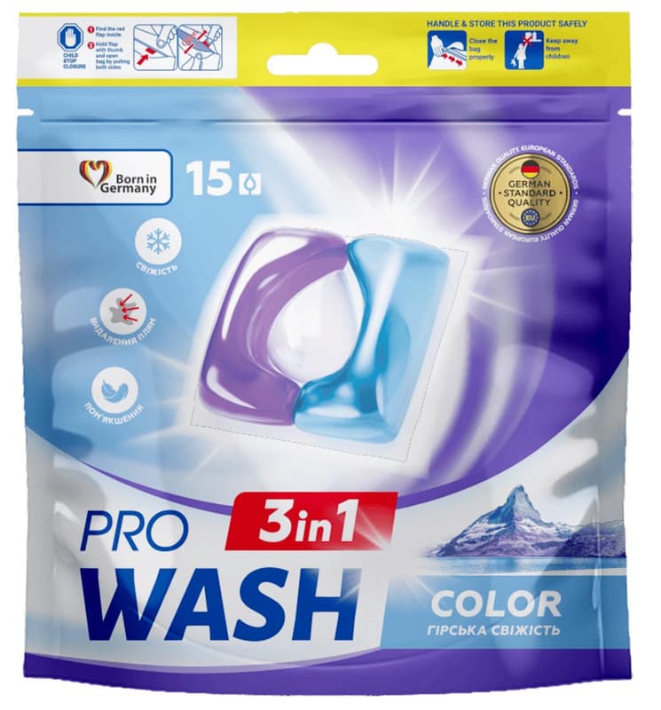PRO WASH  3 in 1 "Mountain Freshness" color washing gel