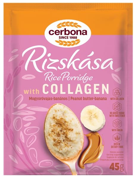 Cerbona Mogyoróvaj-banán rizskása kollagénnel