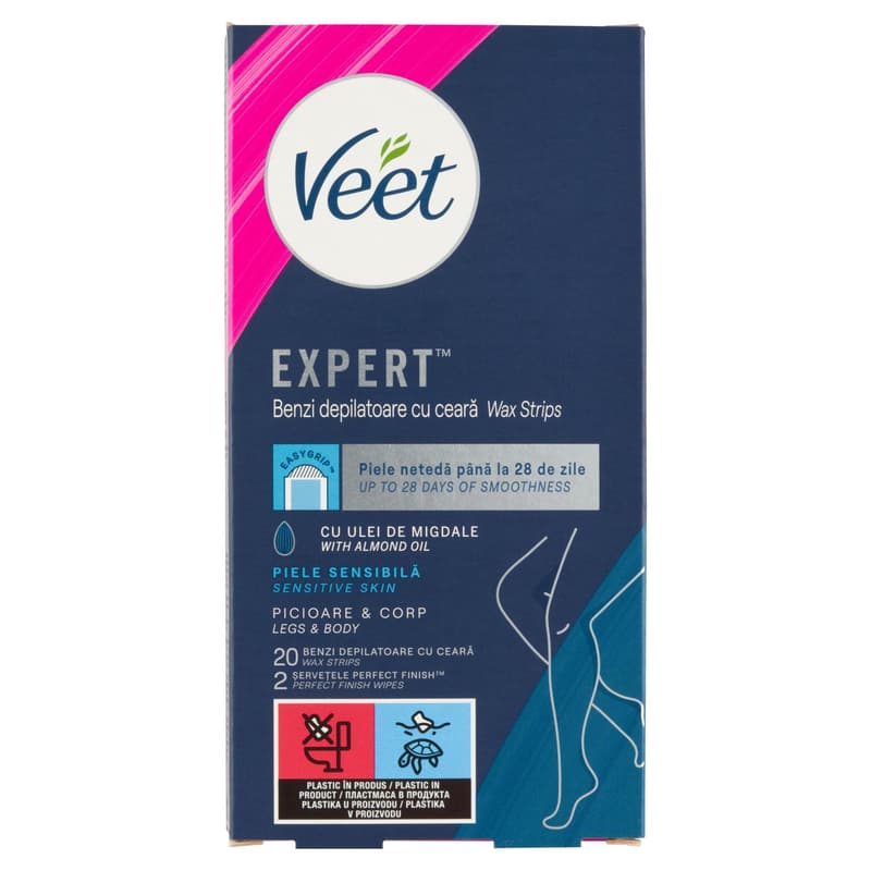 Veet Expert cold wax strips for sensitive skin - 20 strips