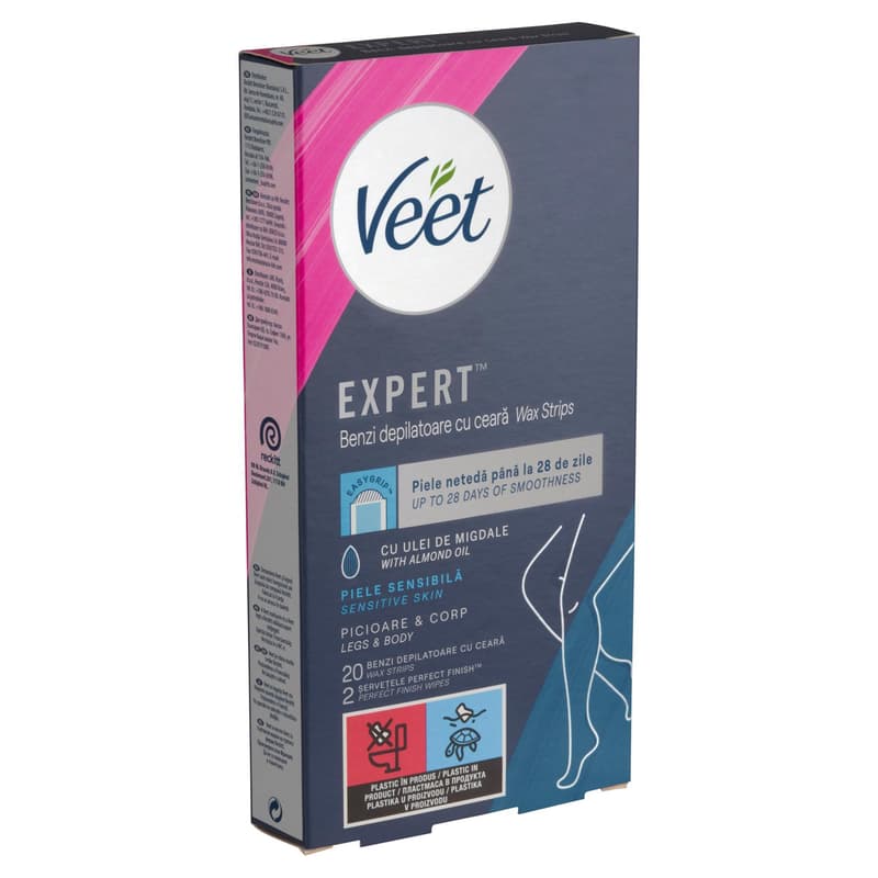 Veet Expert cold wax strips for sensitive skin - 20 strips