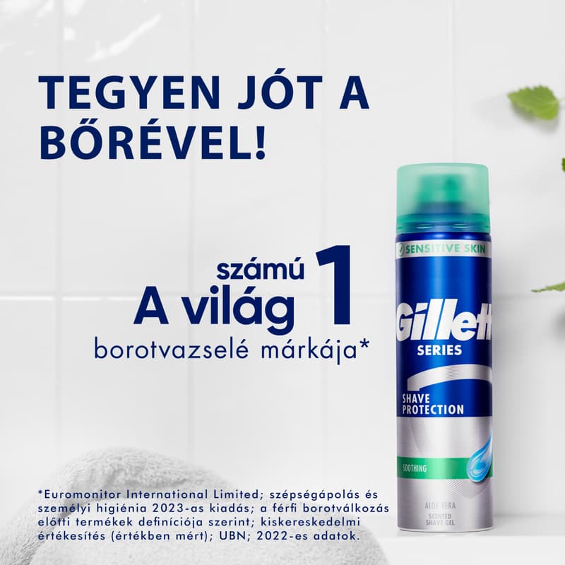 Gillette Series Nyugtató Hatású Borotvazselé Aloe Verával, utazó kiszerelés, 75 ml