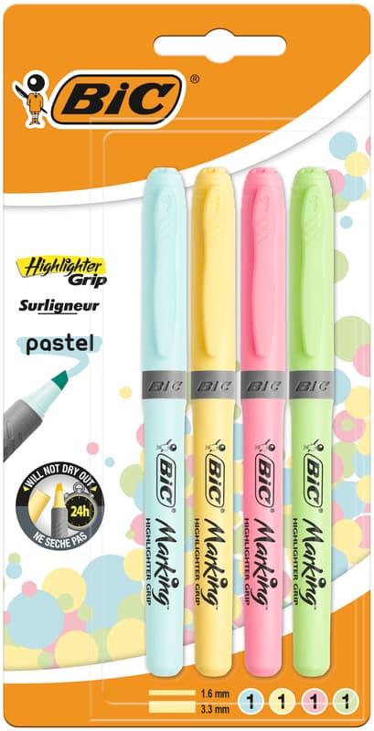 Bic Pasztell Grip Szövegkiemelő